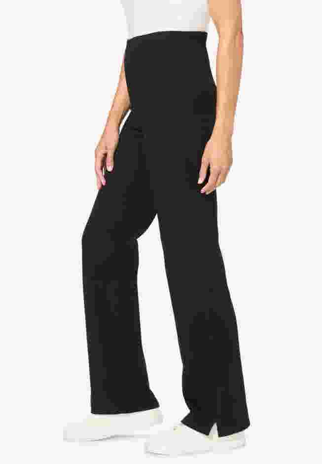 Womens Plus-Size Stretch-Cotton Knit Pull-On Bootcut Leggings image number 2