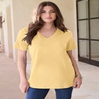 Plus Size Cotton Ultimate V-Neck Tee image number 0