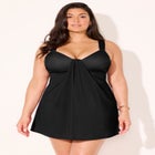 Shirred Sweetheart Two-Piece Swimdress image number 5