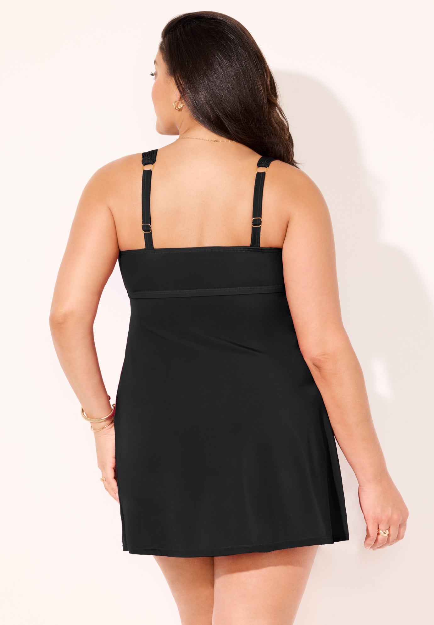 Shirred Sweetheart Two-Piece Swimdress image number 6