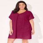 Cotton Gauze Ring Front Cover Up Dress image number 4