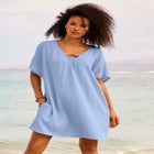 Cotton Gauze Ring Front Cover Up Dress image number 0
