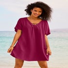Cotton Gauze Ring Front Cover Up Dress image number 0