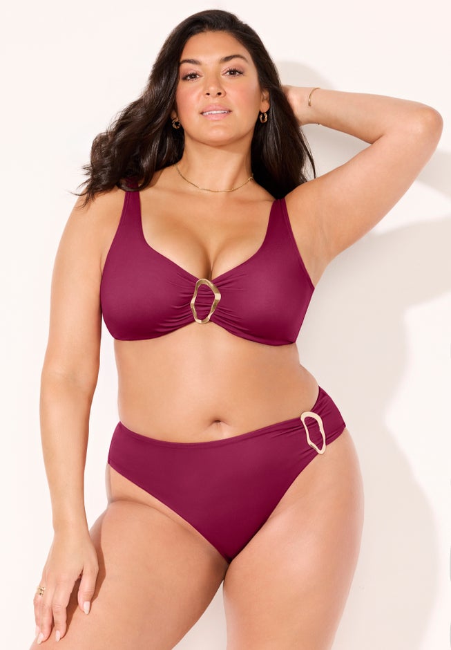 Ring Front Underwire Bikini Top image number 3