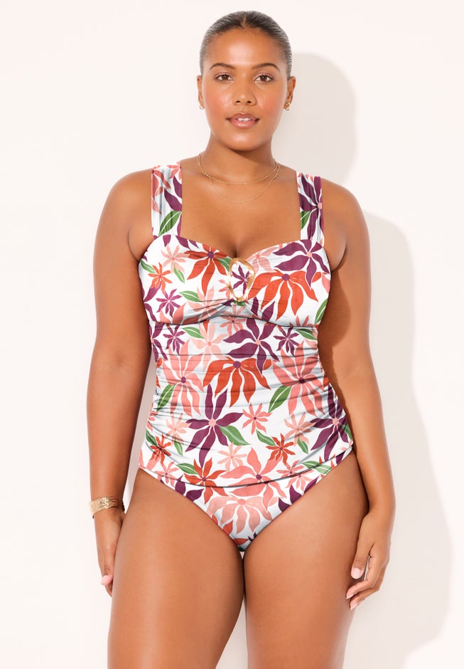 Sweetheart Ring Front Tankini Top image number 1