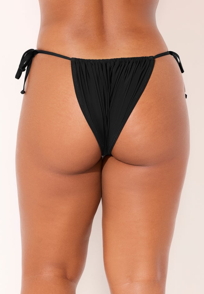 Shirred Mesh Swim Brief & Skirt Set image number 6