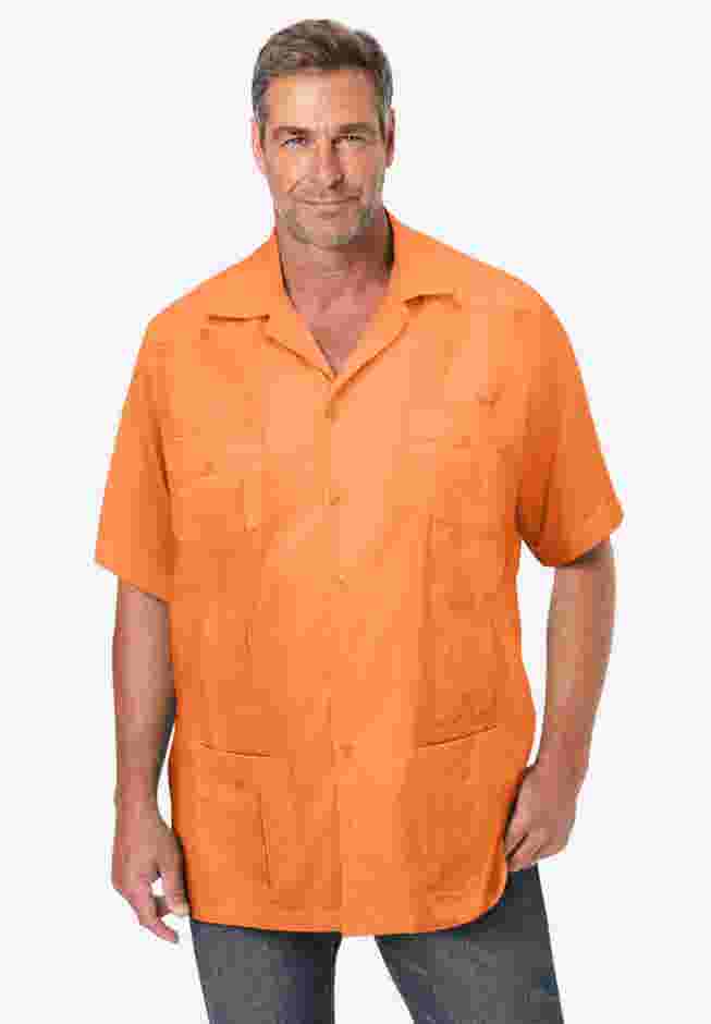 Short-Sleeve Guayabera Shirt image number 3