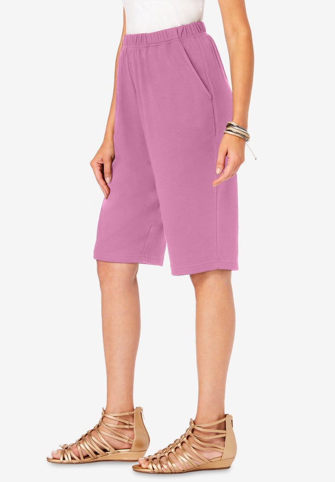 Plus Size Soft Knit Pull-on Bermuda Short image number 2