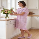 Short Floral Print Cotton Gown image number null
