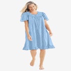 Short Floral Print Cotton Gown image number null