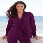 Long Sleeve Bow Blouse image number null