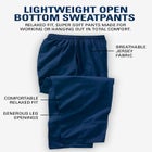 Lightweight Jersey Open-Bottom Sweatpants image number 8