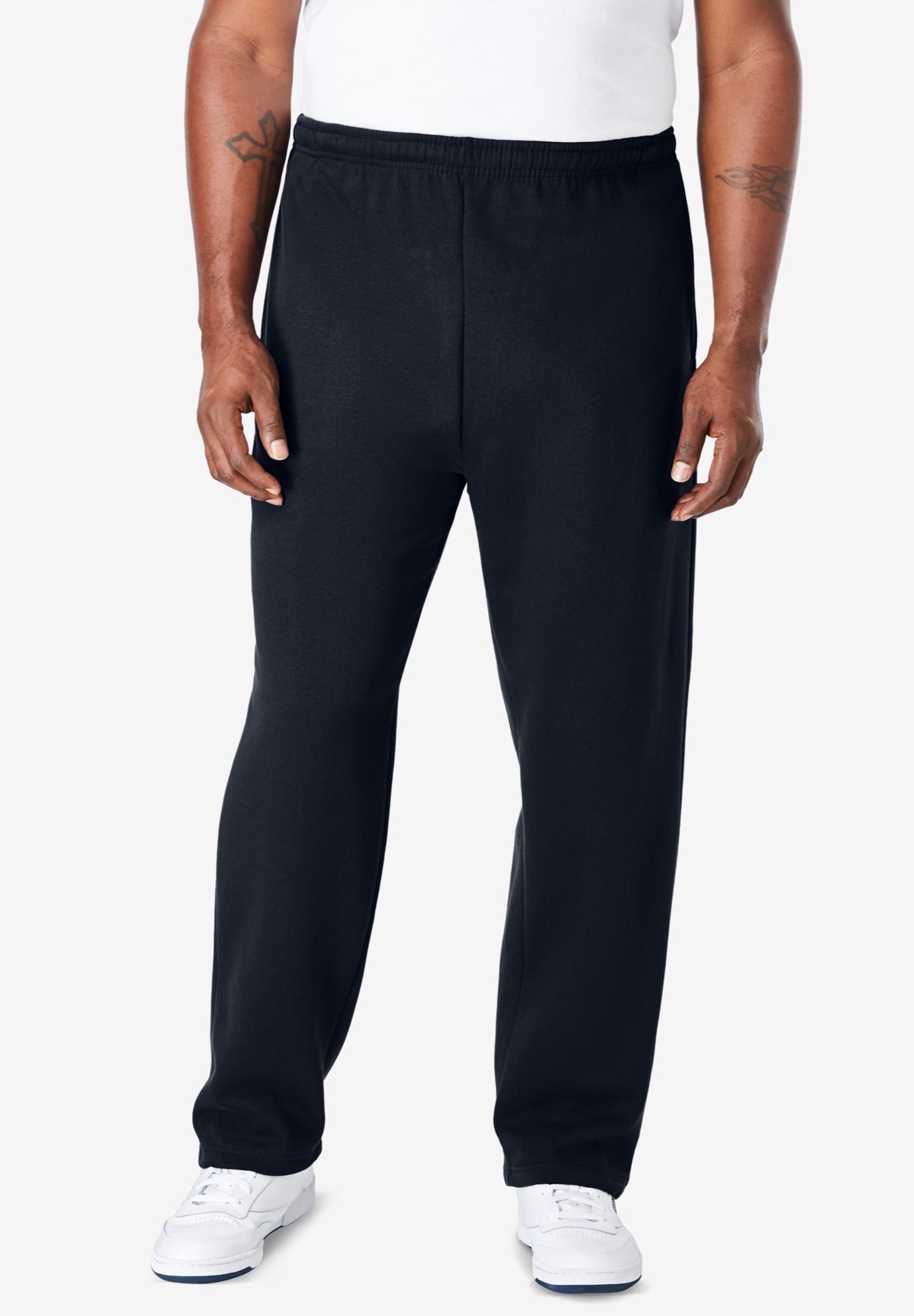 Fleece Open-Bottom Sweatpants image number 1