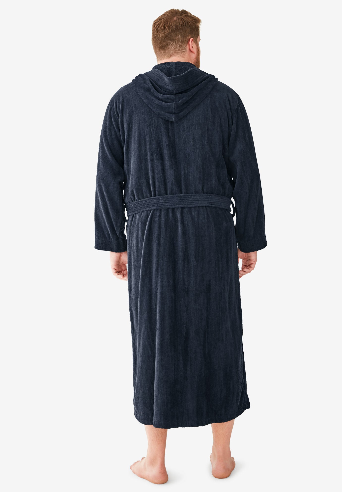 Terry Velour Hooded Maxi Robe image number 2