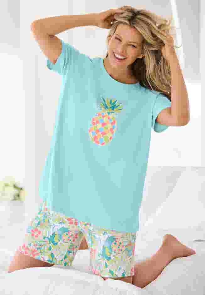 Knit PJ Short Set image number 8