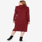 Fringed Cowl-Neck Sweater Dress image number null