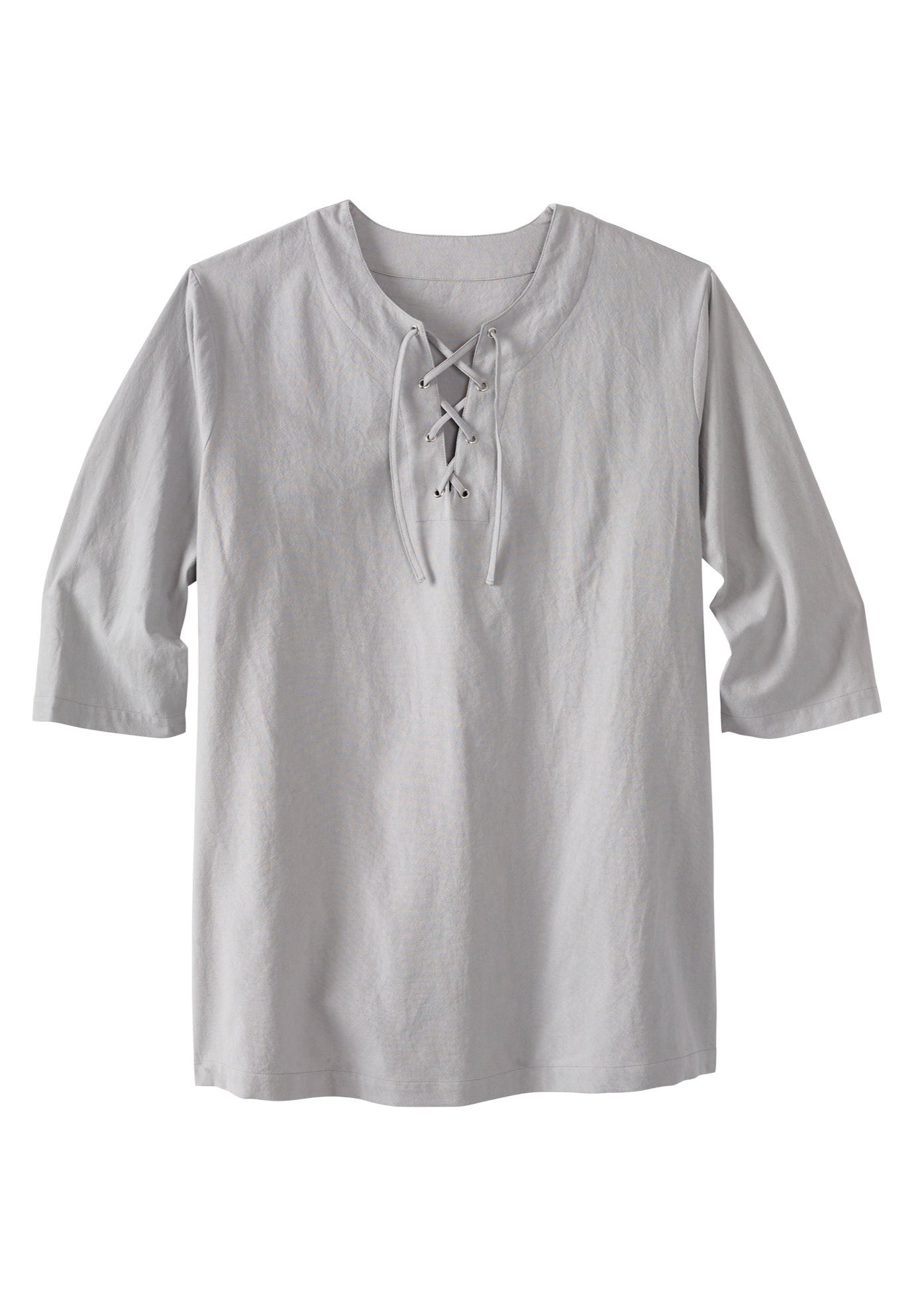 Gauze Lace-Up Shirt image number 1