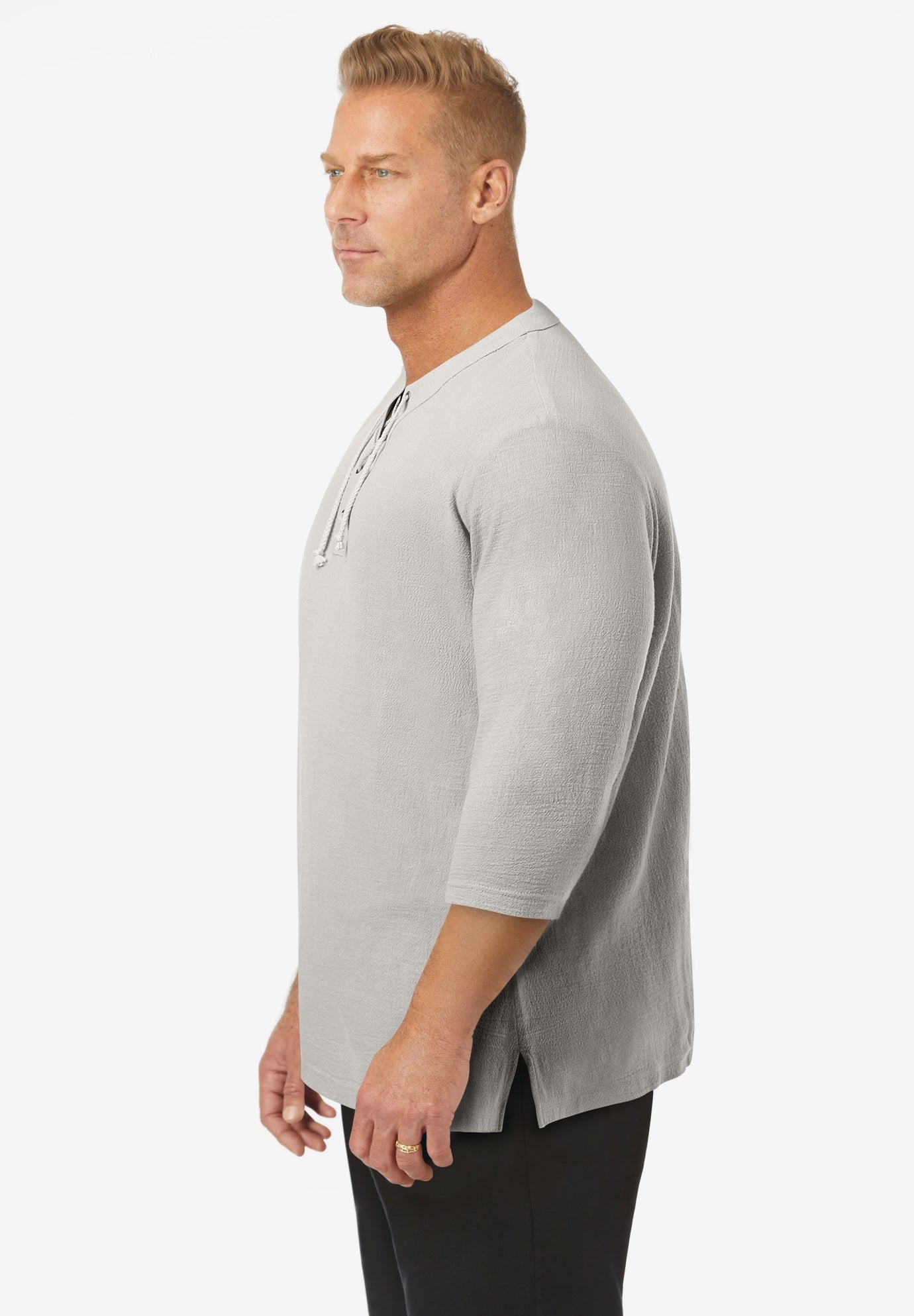 Gauze Lace-Up Shirt image number 2