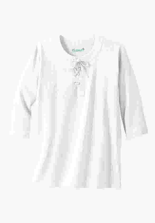 Gauze Lace-Up Shirt image number 3