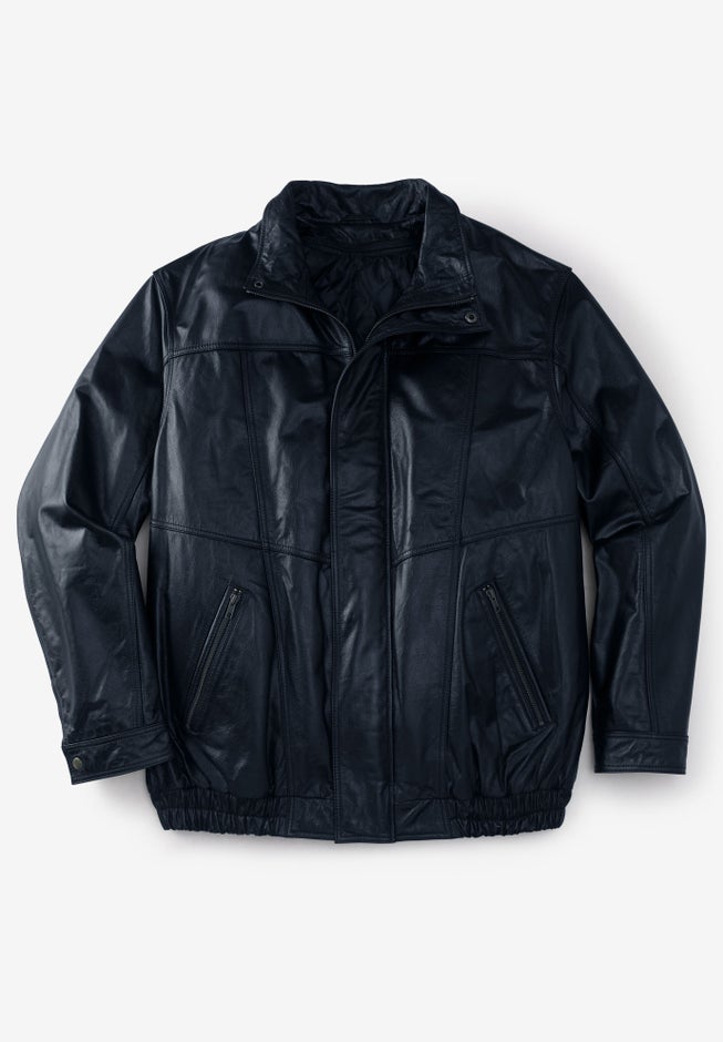 Leather Bomber Jacket image number 0