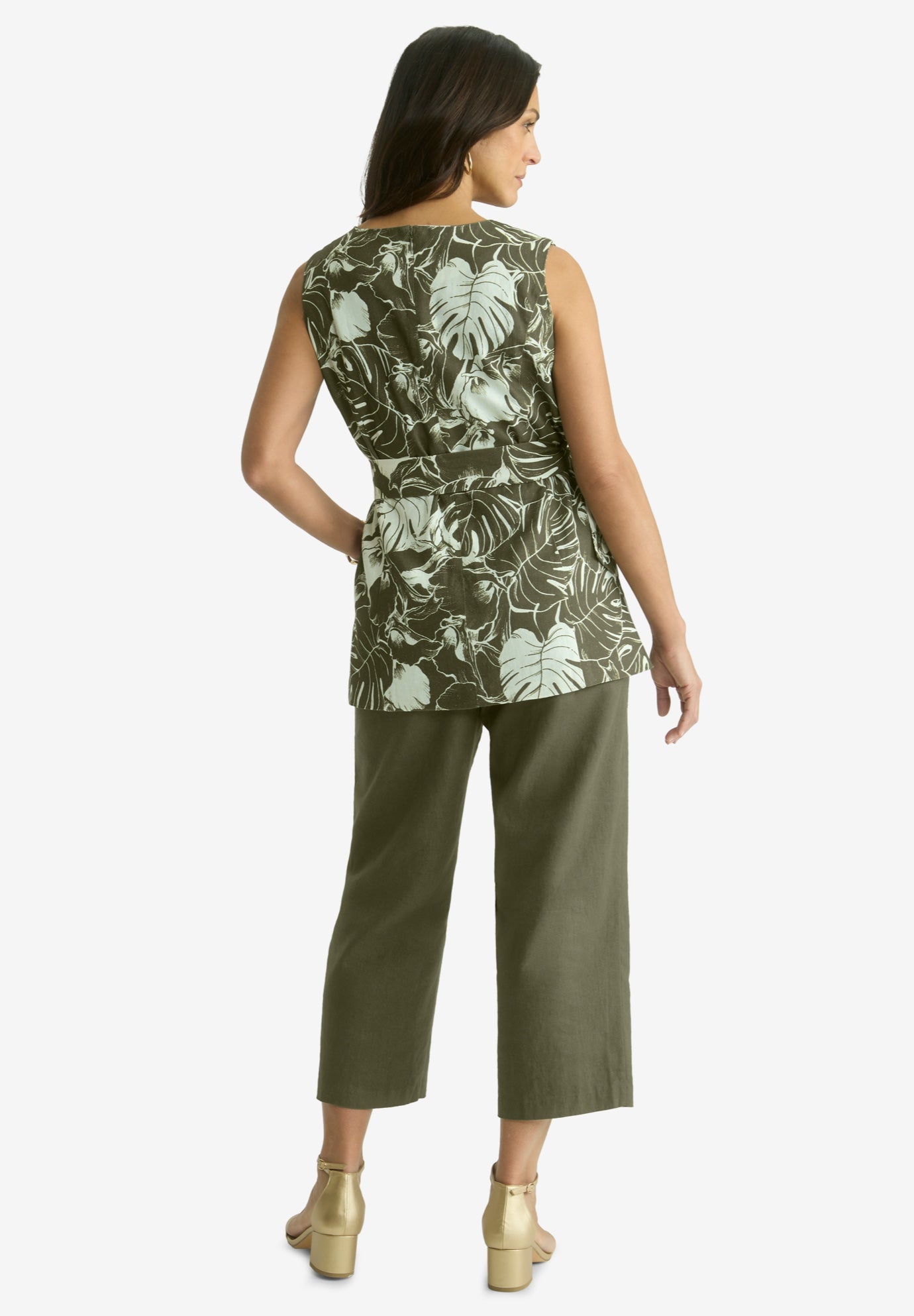 2-Piece Linen Capri Set image number 2