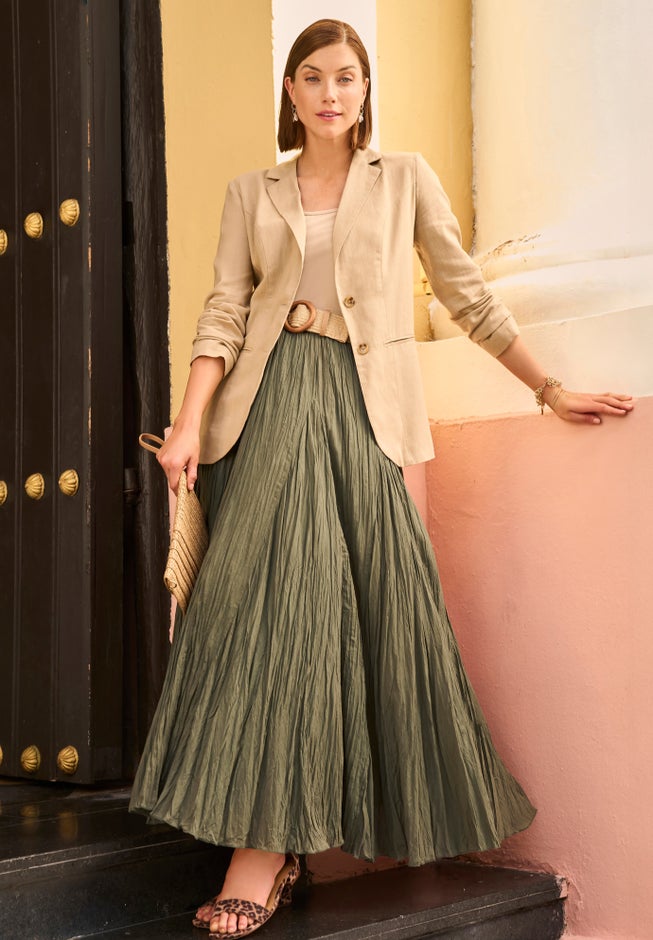 Flowing Crinkled Maxi Skirt image number 0