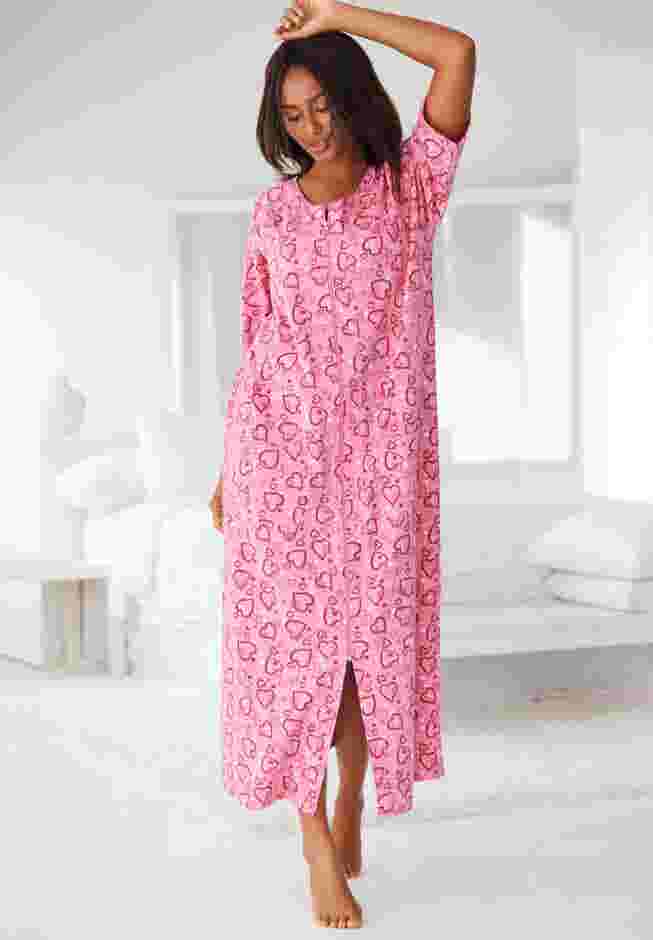 Long French Terry Zip-Front Robe image number 5