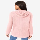 Plus Size Waffle Knit Zip Hoodie image number null