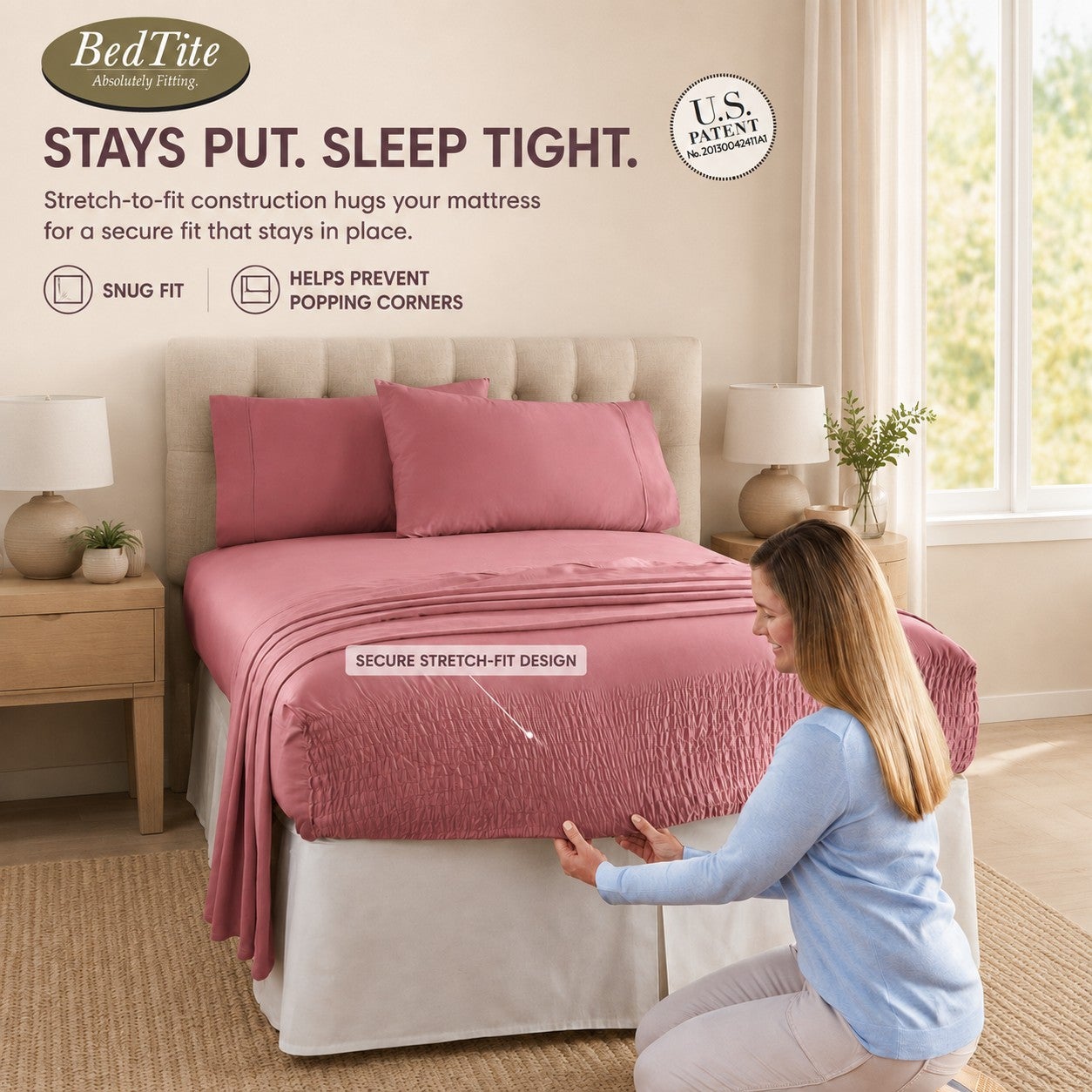 Bed Tite&trade; 300 Thread Count Sheet Set image number 4