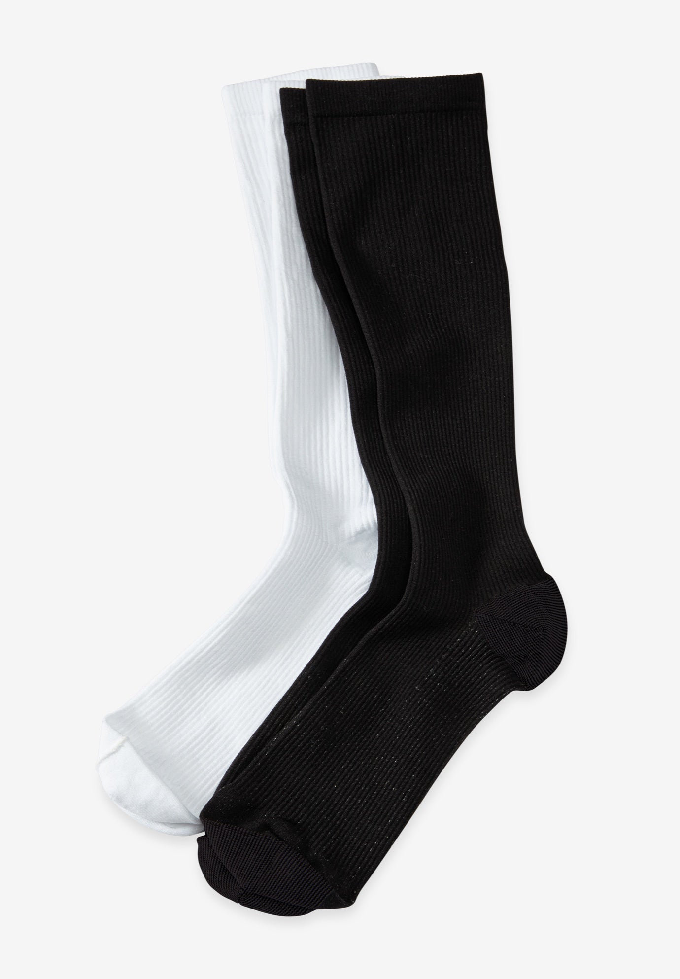 Over-the-Calf Compression Silver Socks image number 1