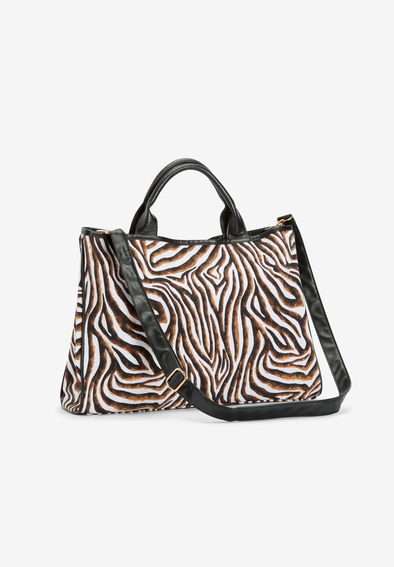 Zebra Canvas Tote Bag, WATERCOLOR ZEBRA