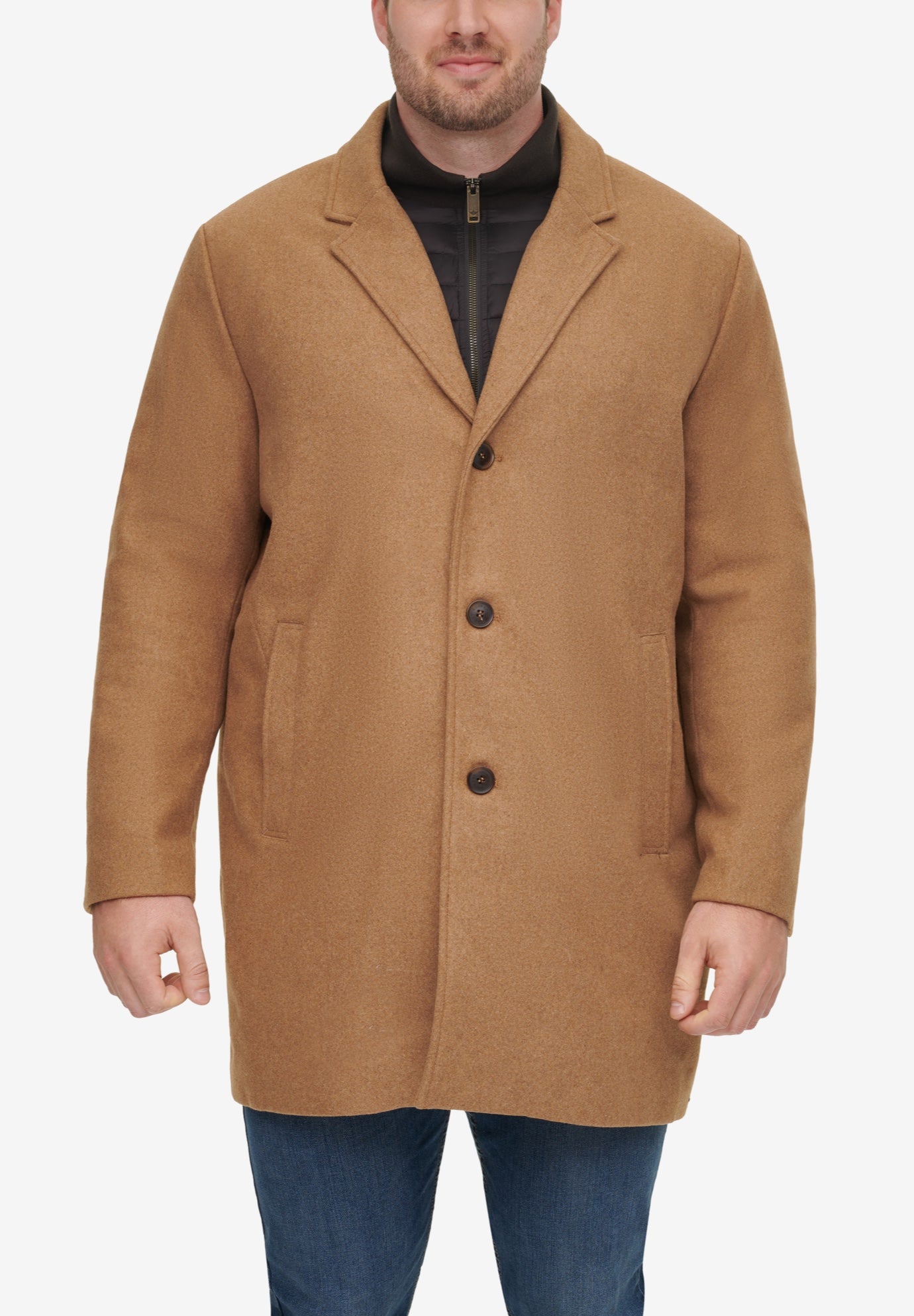 Dockers® Wool Blend Top Coat with Nylon Bib Swimsuits For All