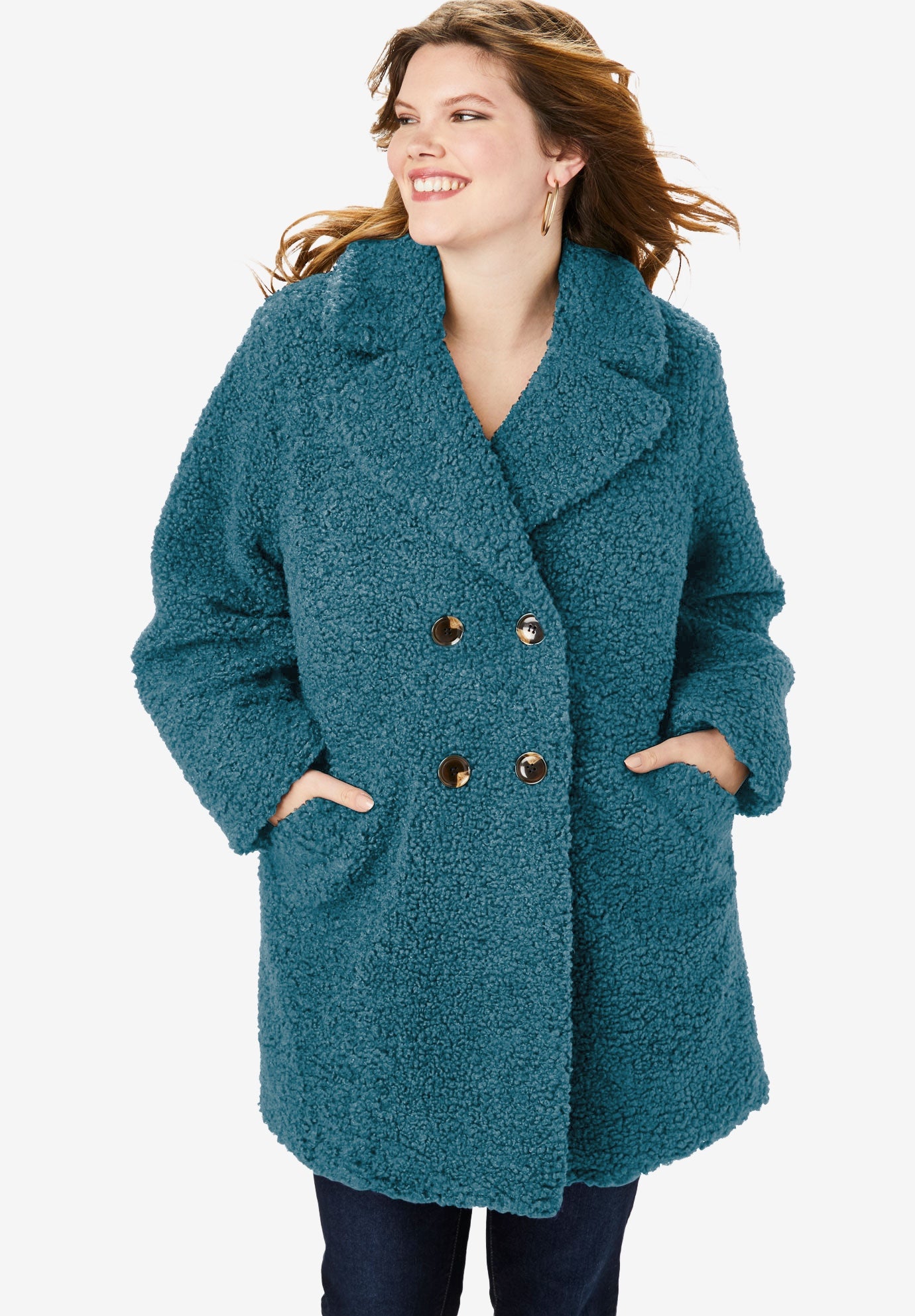 Double-Breasted Teddy Coat | Swimsuits For All