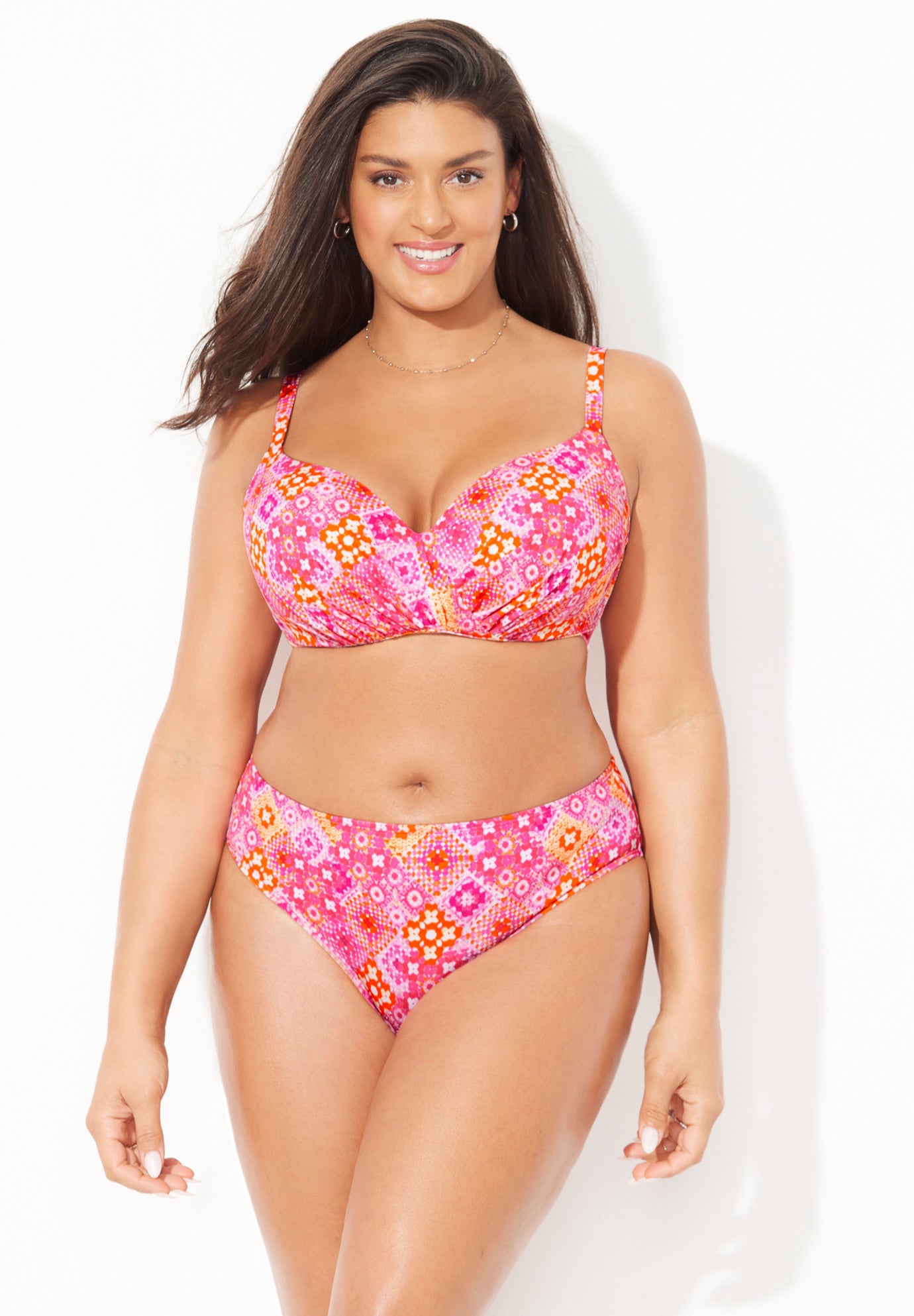 Ruler Bra Sized Underwire Bikini Set, 