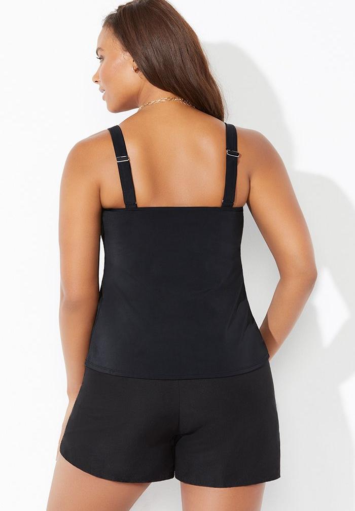 FULLFITALL - Water Cube  Flared Tankini With Cargo Swim Short