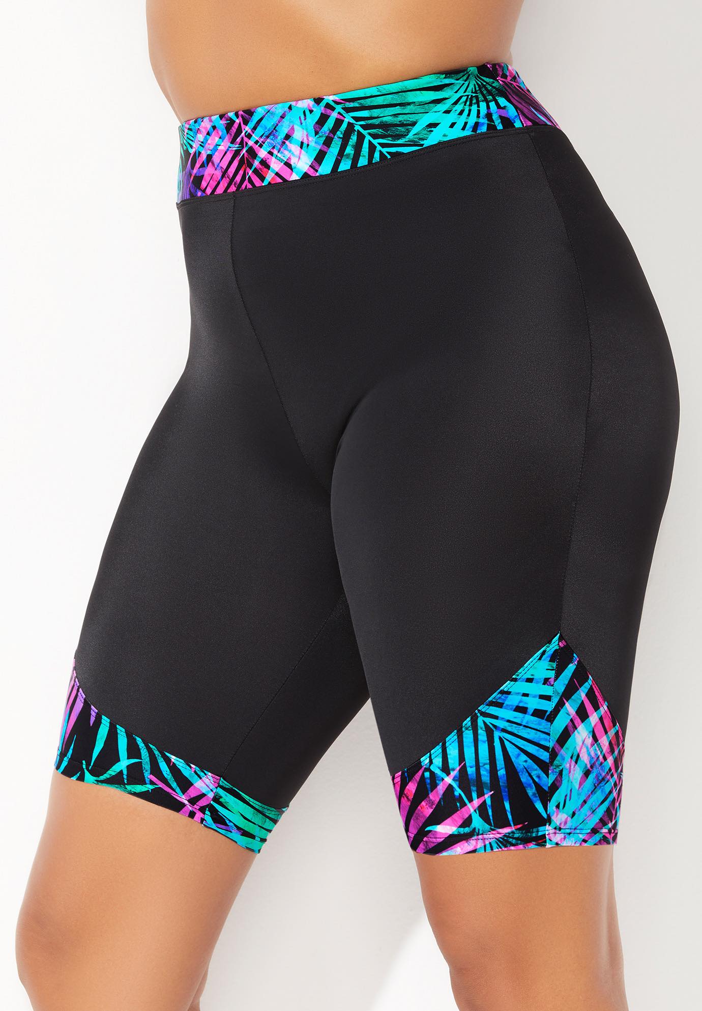 Chlorine Resistant Printed Swim Bike Short Swimsuits For All