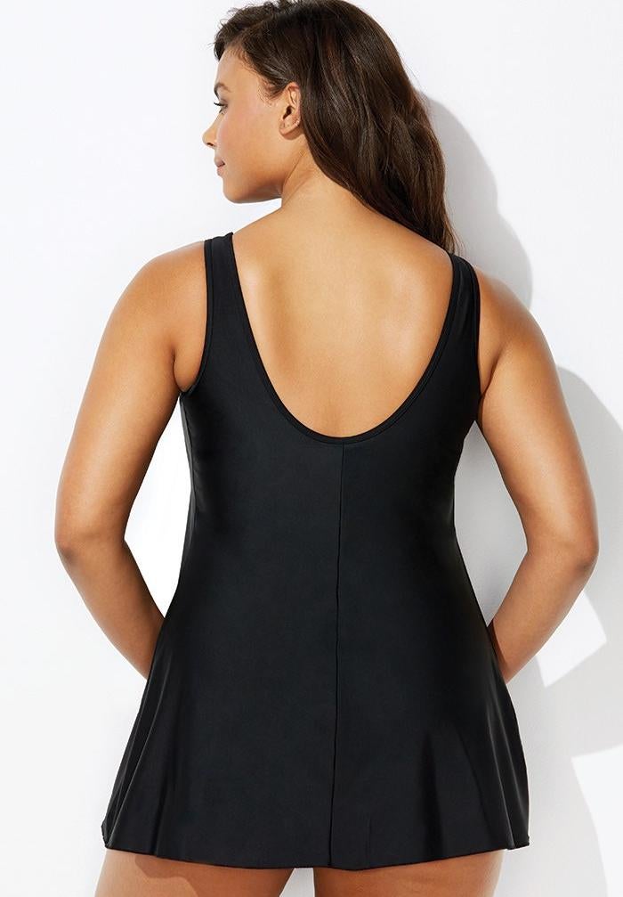 Mesh High Neck Swimdress Swimsuits For All