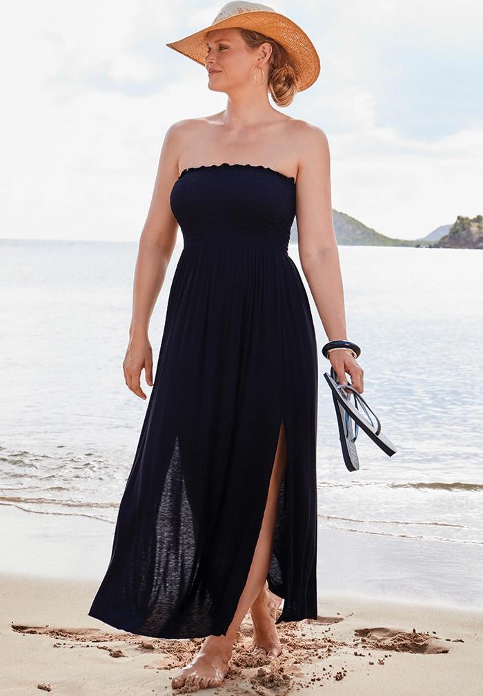 Strapless cover up dress discount
