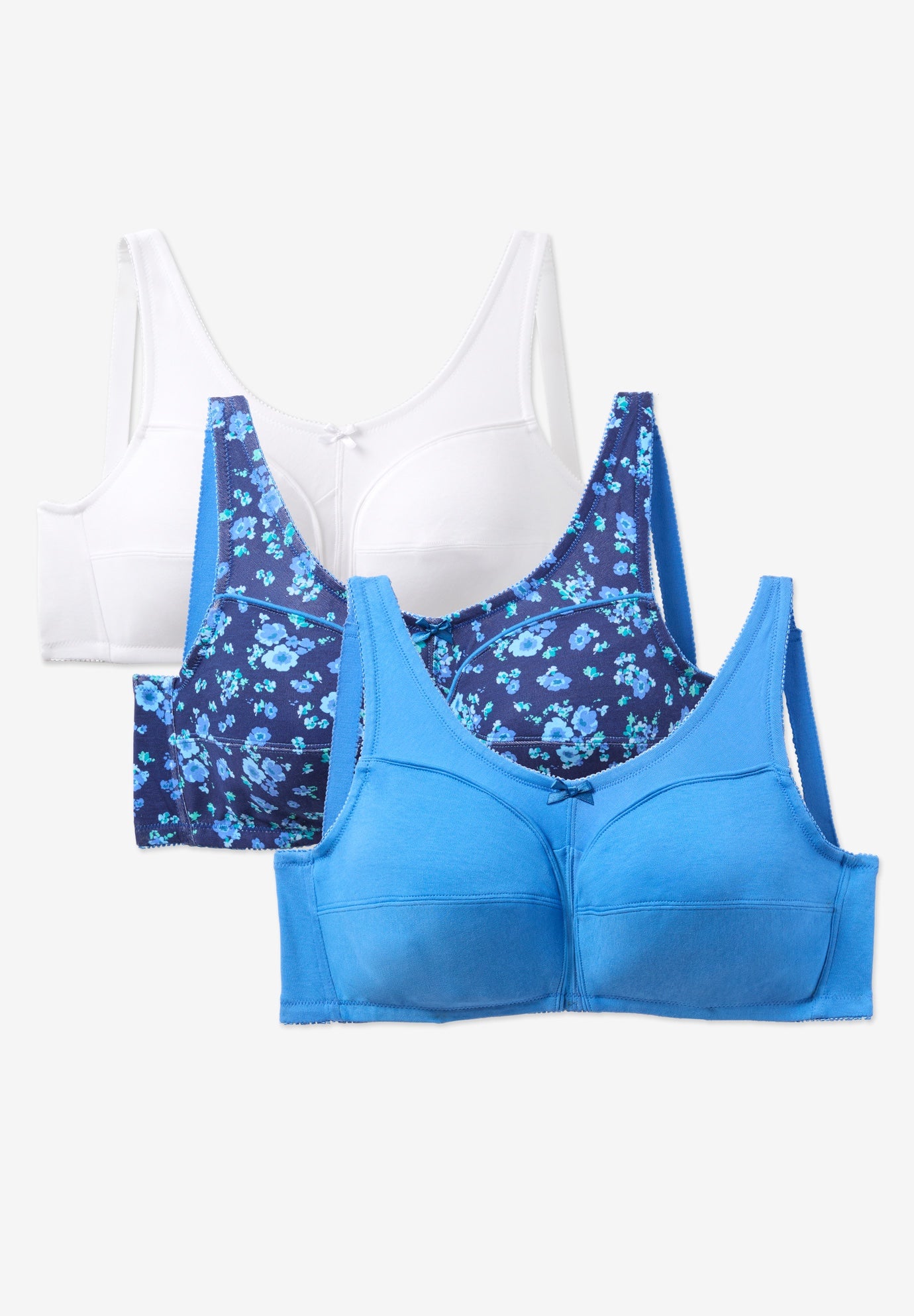 3-Pack Cotton Wireless Bra