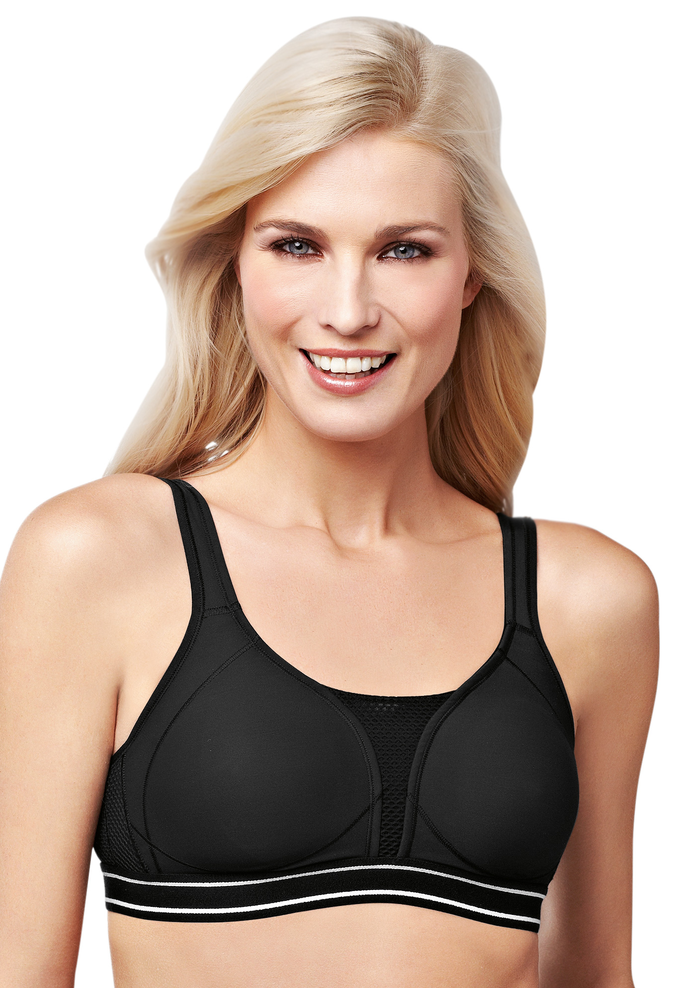 Swimsuitsforall.com coupon: Plus Size Women's Amoena Performance Sports Bra by Amoena in Black (Size 34 C)