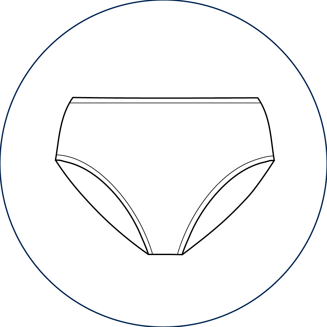 Hand Drawn Artistic Circle Ladies Briefs Regular & Plus Size