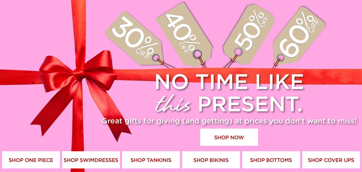 NO TIME LIKE THIS PRESENT. Shop great gifts for giving and getting at prices you don't want to miss. UP TO 60% OFF!