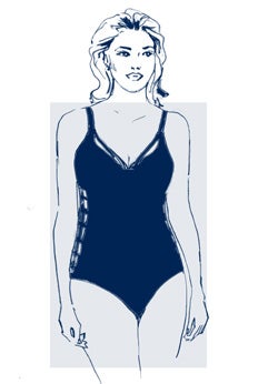 A straighter frame. Your hips tend to have a similar width as your shoulders. You do not typically have a lot of curves.