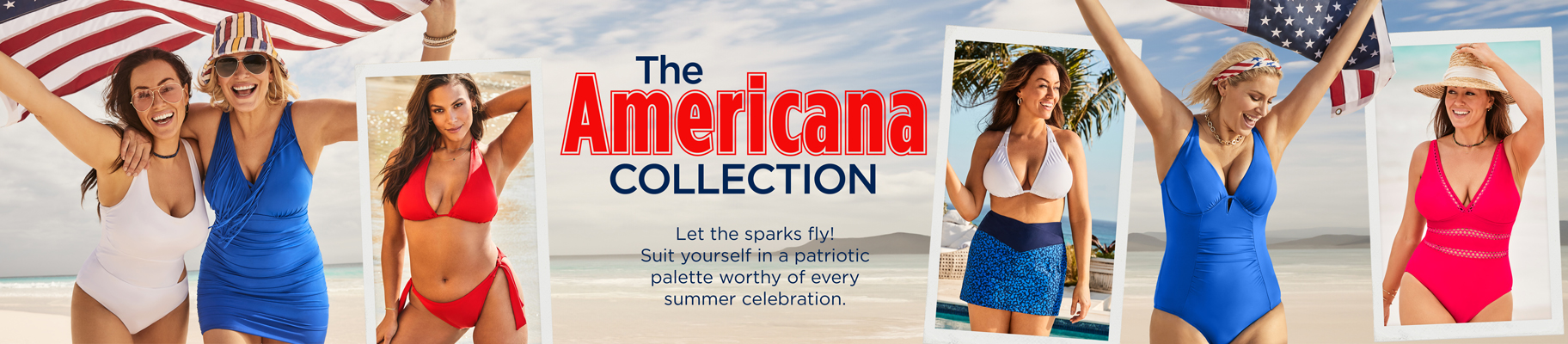 Shop The Americana Collection: Let the sparks fly! Suit yourself in a patriotic palette worthy of every summer celebration