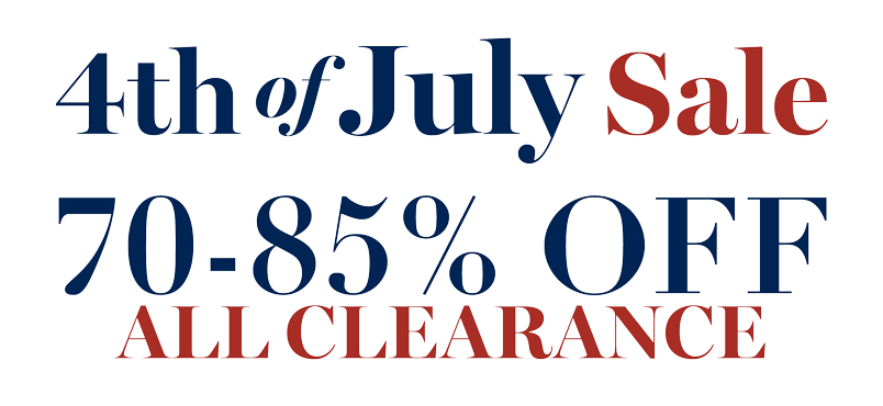 4th of july sale: 70-85% off all clearance