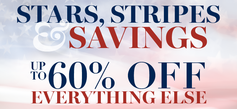 UP TO 60% OFF EVERYTHING ELSE
